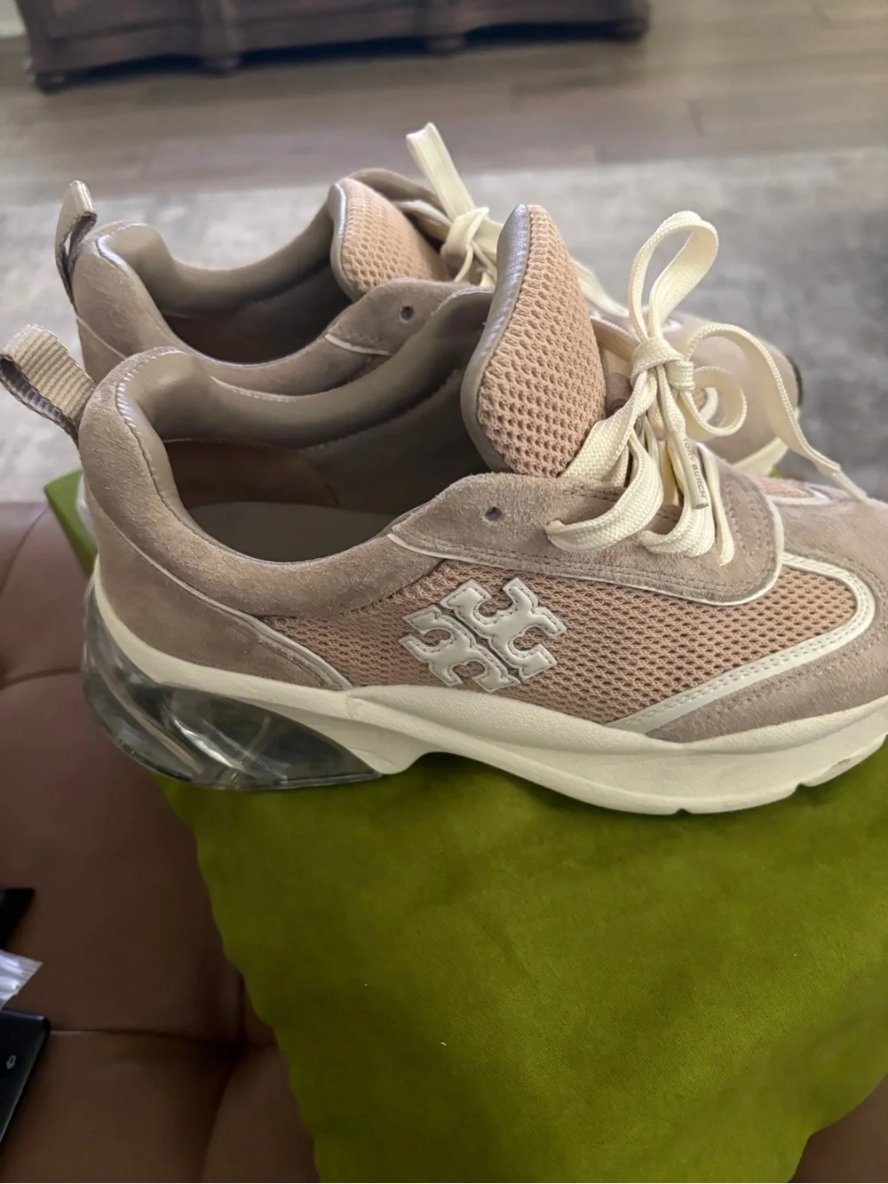 Tory Burch Malva/Avola Pink Mesh Suede Sneakers